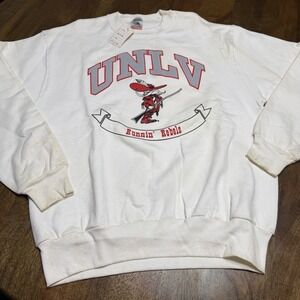 Vintage 90s UNLV running Rebels Crewneck Sweatshirt XL New With Tags READ